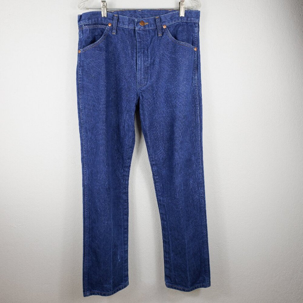 Wrangler Men’s 34x32 Cowboy Cut Jeans Blue Denim 13MWZ Western Rodeo USA